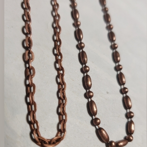 Handmade Apatite Teardrop Pendant, Wrapped in Copper, Art Deco Style Necklace - Picture 5 of 5